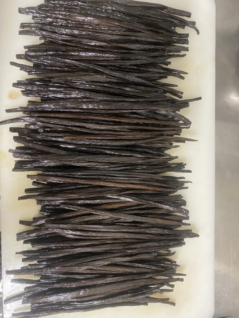 Madagascar vanilla pods in the 4 Tastes workshop