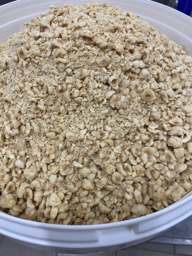 Chopped hazelnuts in the 4 Tastes workshop